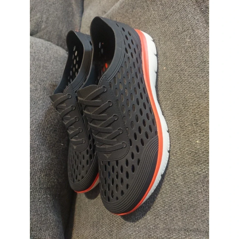 Skechers Foamies Summit Slip On Water Shoes Size 11 Black Orange Summer Boho Y2K